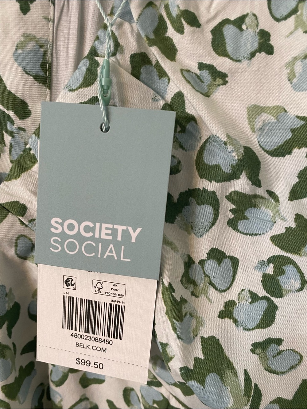 Nwt Crown and Ivy Social Society Floral Midi Dress in Cream and Sage - Picture 5 of 9